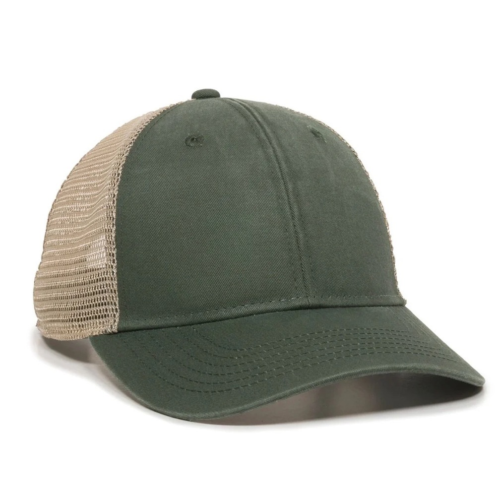 Outdoor Cap PNY-100M Ladies Fit with Ponytail Mesh Back Trucker Hat Olive Green